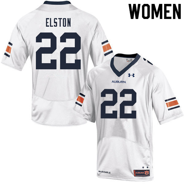 Women #22 Trey Elston Auburn Tigers College Football Jerseys Sale-White